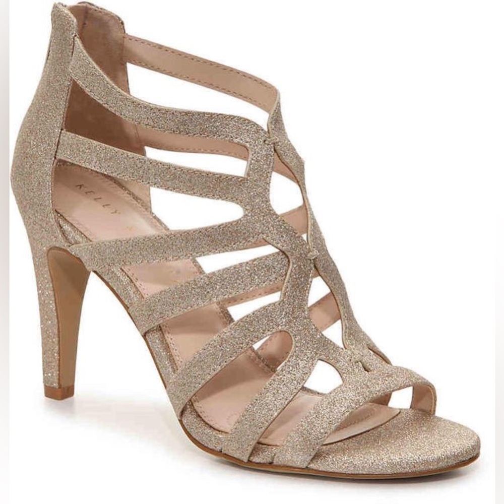 Gold Glitter Heels